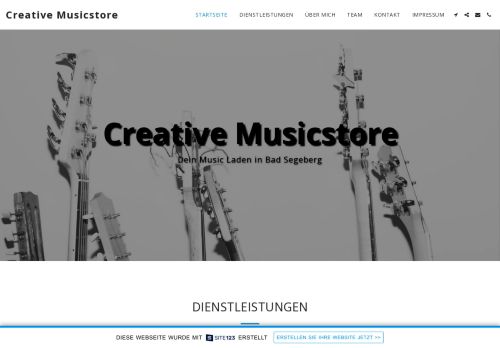 Screenshot Creative Musicstore
