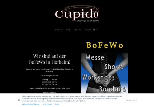 Screenshot Cupido Shop