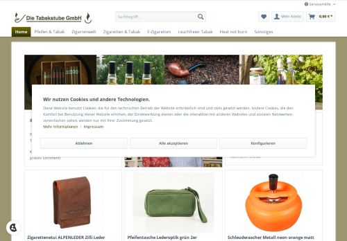 Screenshot Die Tabakstube GmbH