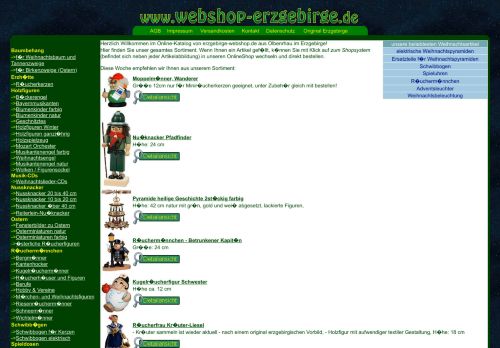Screenshot erzgebirge-webshop.de