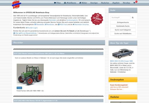 Screenshot eurospeed.de | SPEEDLINE-Shop
