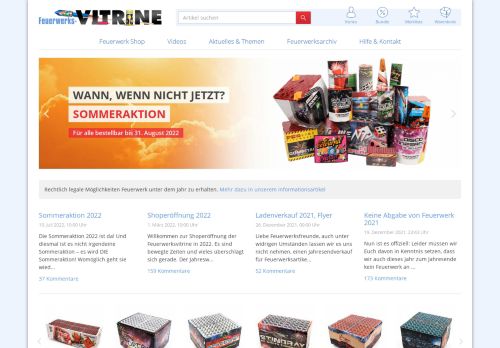 Screenshot Feuerwerkvitrine - Feuerwerk und Pyrotechnik