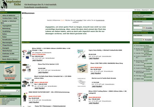 Screenshot Angel-Center-Eiche - Online Shop