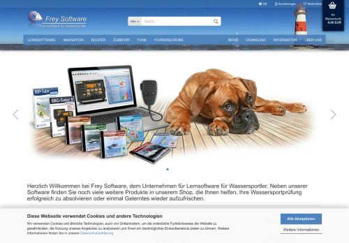 Screenshot Frey Software - Lernsoftware für Wassersportler