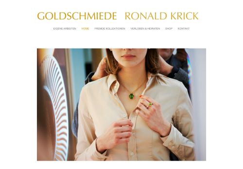 Screenshot Goldschmiede Ronald Krick