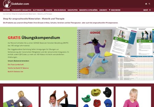 Screenshot Goldtaler-Shop für Kinder kluger Eltern