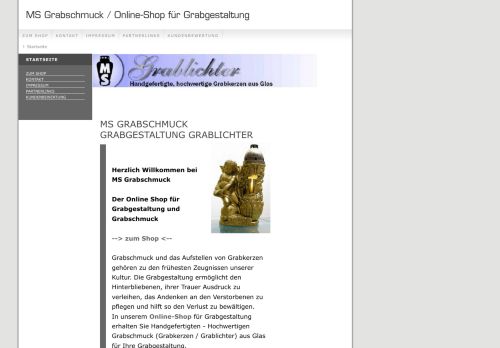 Screenshot Grabschmuck bei grabgestaltung.eu