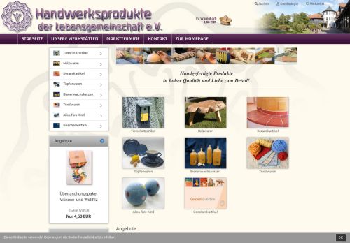 Screenshot Handwerksprodukte