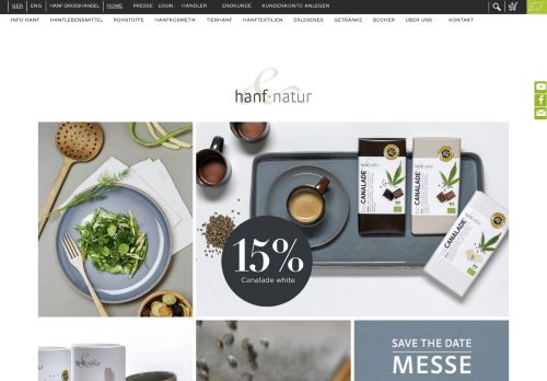 Screenshot: Hanf-Natur Großhandel