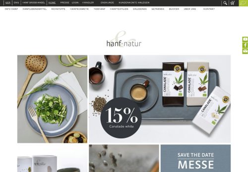 Screenshot Hanf-Natur Großhandel