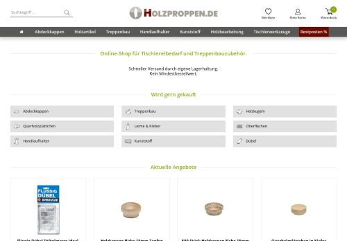 Screenshot holzproppen.de