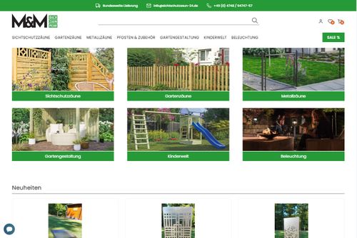 Screenshot holzsonderposten.com - Gartenhaus Onlineshop