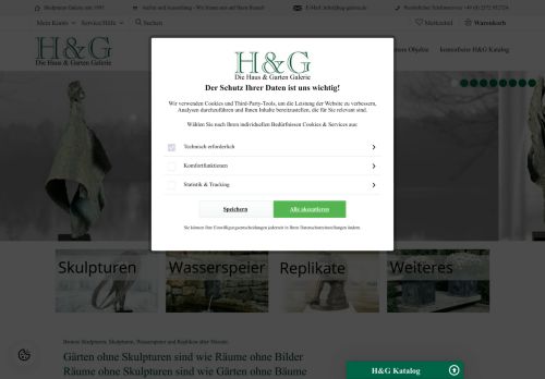 Screenshot HUG-Galerie - Die Haus & Garten Galerie
