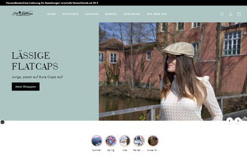 Screenshot hutwelt.com - Hutmode für jedermann