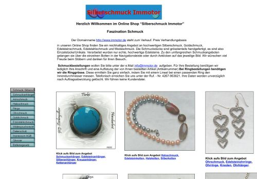 Screenshot immotor.de - Silberschmuck