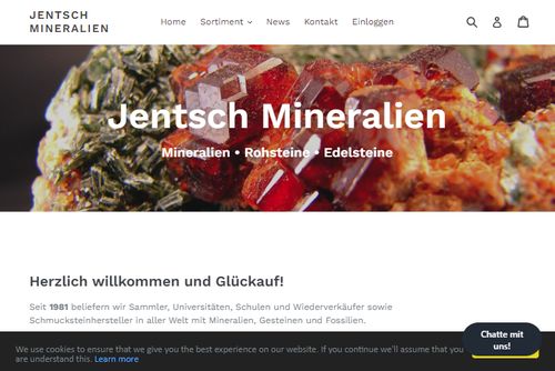 Screenshot: Jentsch Mineralien-Rohsteine-Edelsteine