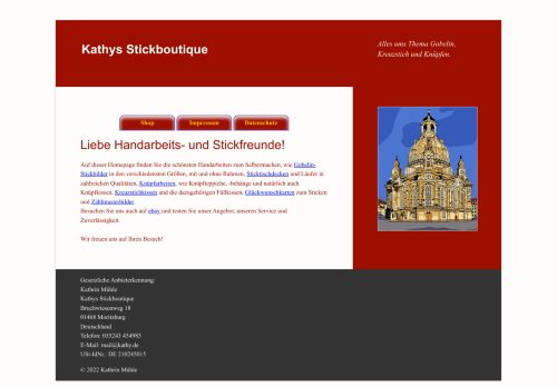 Screenshot Kathys Stickboutique