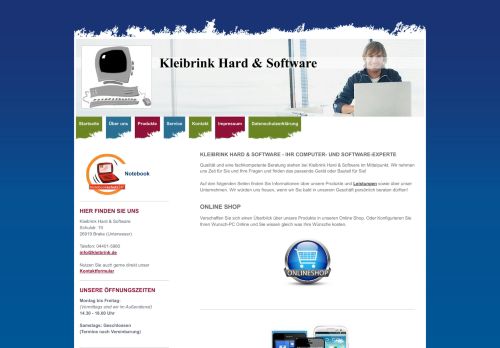 Screenshot Kleibrink Hard & Software