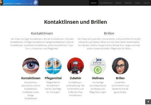 Screenshot Kontaktlinsencontor.de - farbige Contactlinsen - Kontaktlinsen