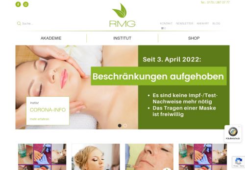 Screenshot RMG-Kosmetik - Kosmetikartikel von Gertraud Gruber