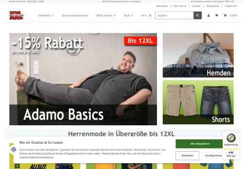 Screenshot Krusefashion-xxl | Herrenmode bis 10XL