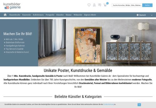 Screenshot: KUNSTbilder-Galerie.de