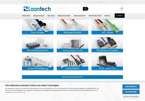 Screenshot Laantec Online Shop