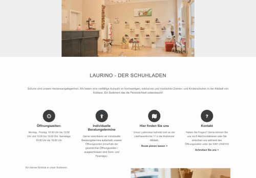 Screenshot Laurino Kinder- & Jugendschuhe
