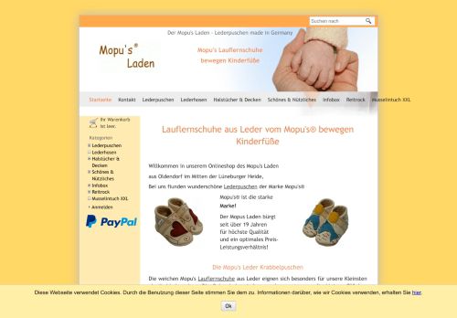 Screenshot lederpuschen.biz - Der Mopus Lederpuschenshop