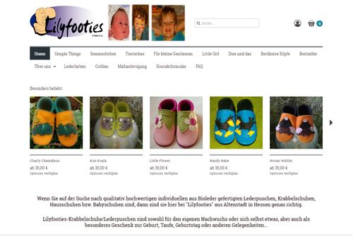 Screenshot Lilyfooties-Lederpuschen