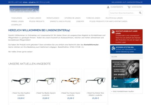 Screenshot Linsencenter24.de