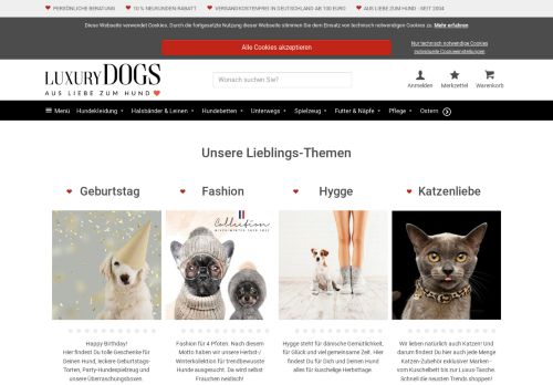 Screenshot LuxuryDogs - Luxus für Hunde