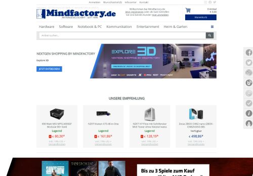 Screenshot Mindfactory