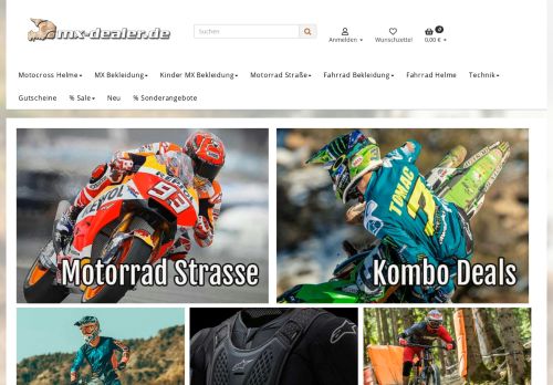 Screenshot mx-dealer.de - der günstige MX Shop