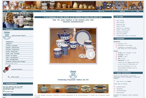 Screenshot Original Bunzlauer Keramik
