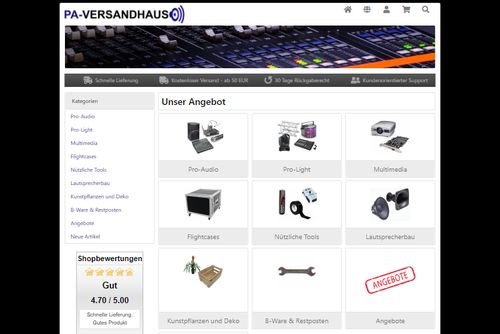 Screenshot pa-versandhaus.com