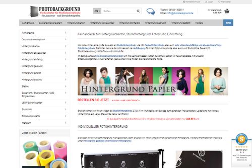 Screenshot photobackground.de - STUDIOHINTERGRUND