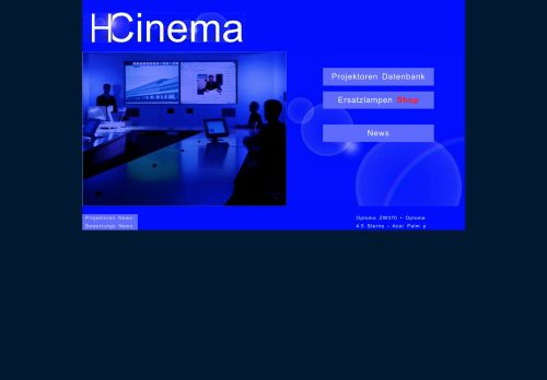 Screenshot Projektoren-Datenbank