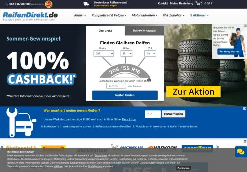 Screenshot ReifenDirekt.de