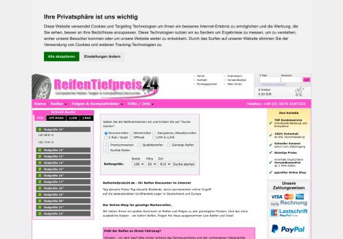 Screenshot ReifenTiefpreis24.de