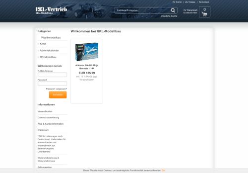 Screenshot rkl-modellbau.de | Modellbau-Shop