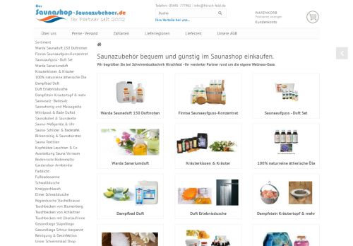 Screenshot Sauna - Shop im Internet