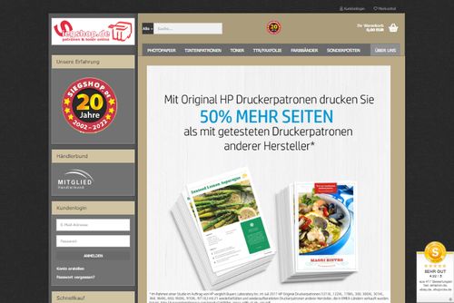 Screenshot siegshop.de - patronen & toner online