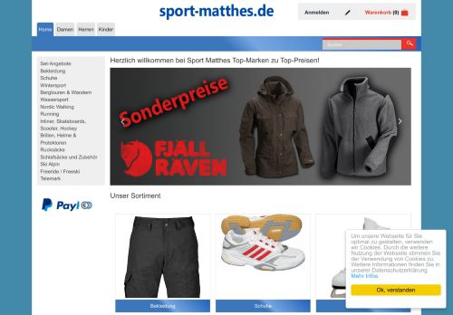 Screenshot Sport Matthes GmbH
