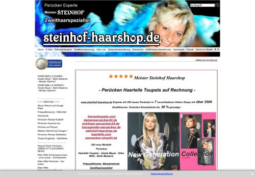 Screenshot: Meister Steinhof Haarshop/Perücken Shop