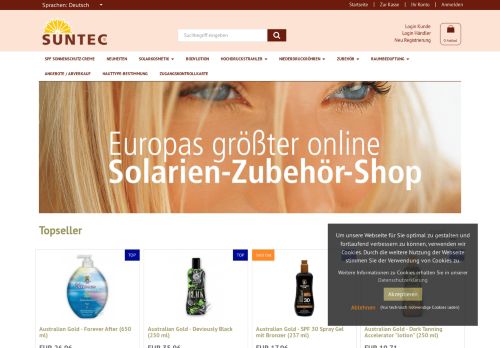 Screenshot: Suntec Solarienhandel