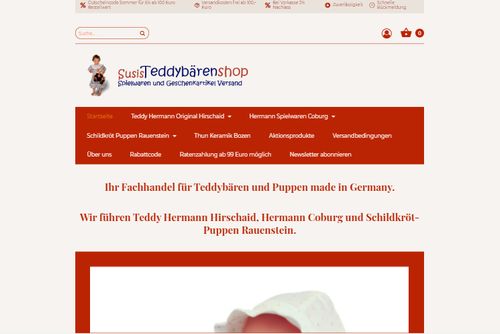 Screenshot Susis-Teddybärenshop