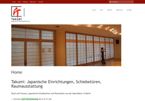 Screenshot TAKUMI Japanische Raumgestaltung