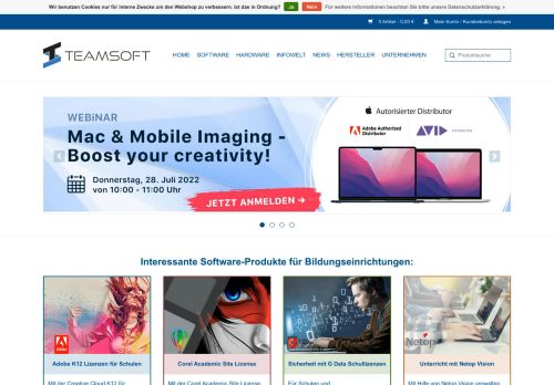 Screenshot T.S. Team-Software GmbH - Ihr Lizenzspezialist
