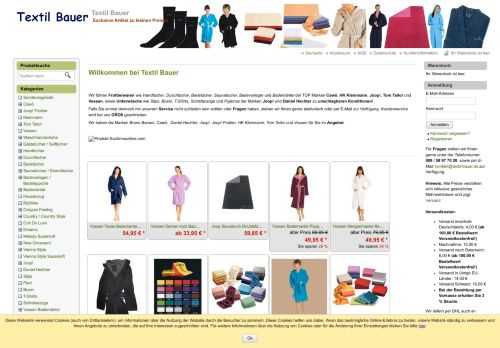 Screenshot Textil-Bauer.de